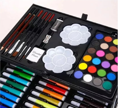 Kit De Arte Dibujo Maleta 145 Pz Azul