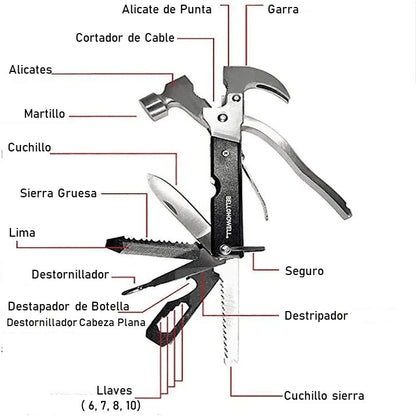 Martillo Multi herramientas 18 En 1