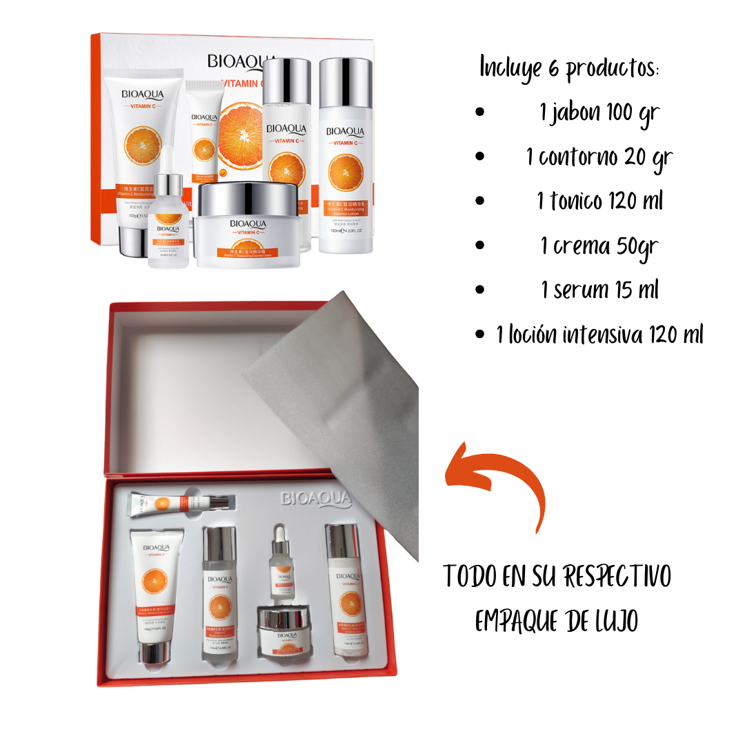 Consiente tu piel   Kit de vitamina C anti manchas x 6 productos